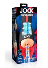 Jock Sucking & Vibrating Rechargeable Pussy Masturbator - Vanilla/Black